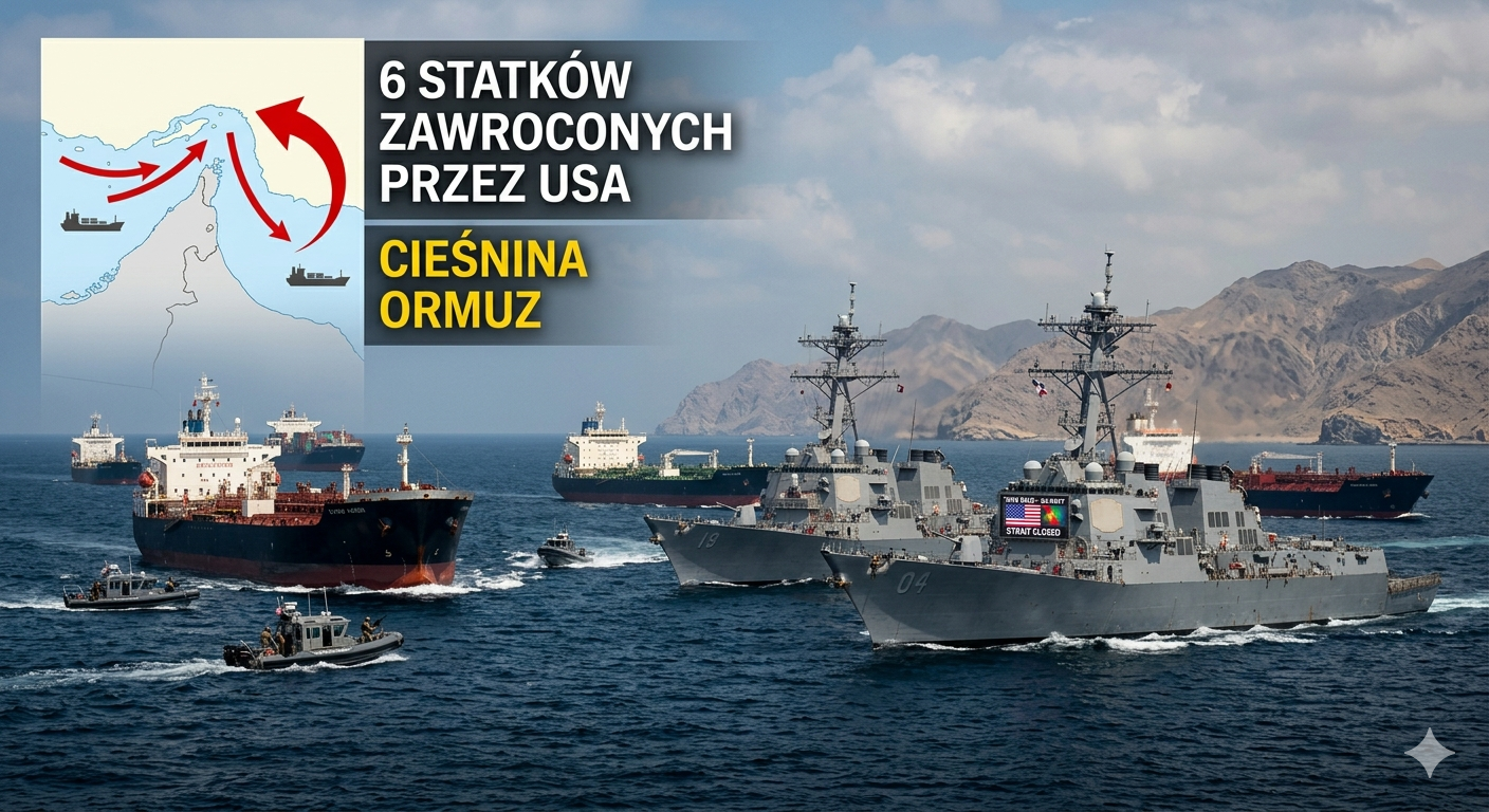 USA zawróciły co najmniej 6 statków z Cieśniny Ormuz