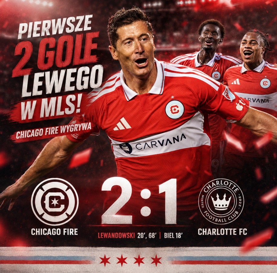 Lewy bohaterem Chicago Fire, 2 bramki i gracz meczu