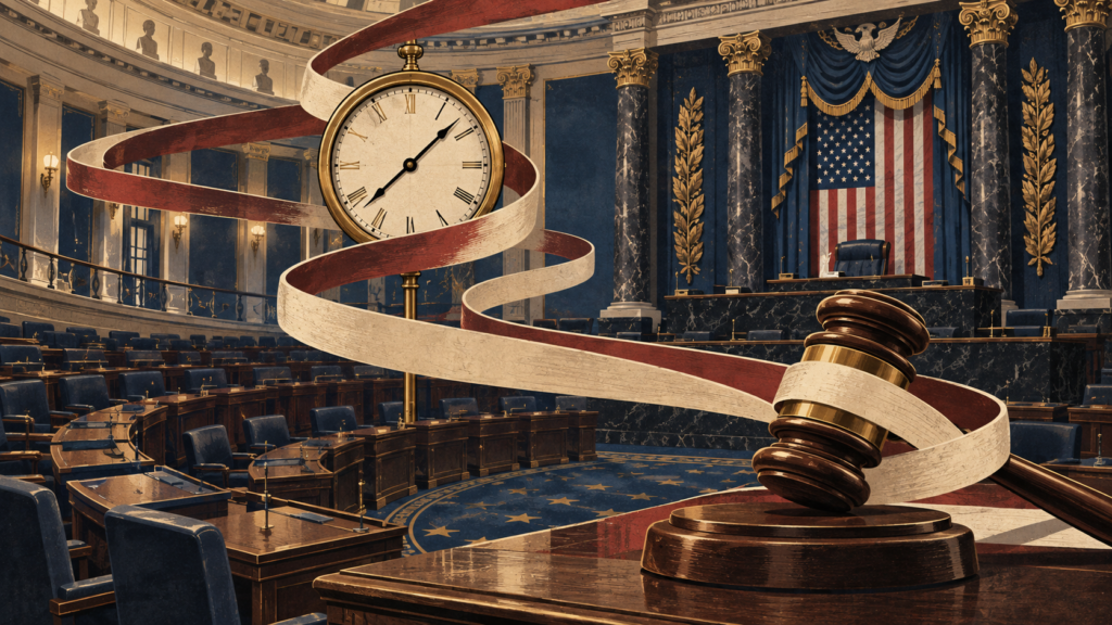 Filibuster w Senacie USA: co to jest i jak działa cloture — ilustracja