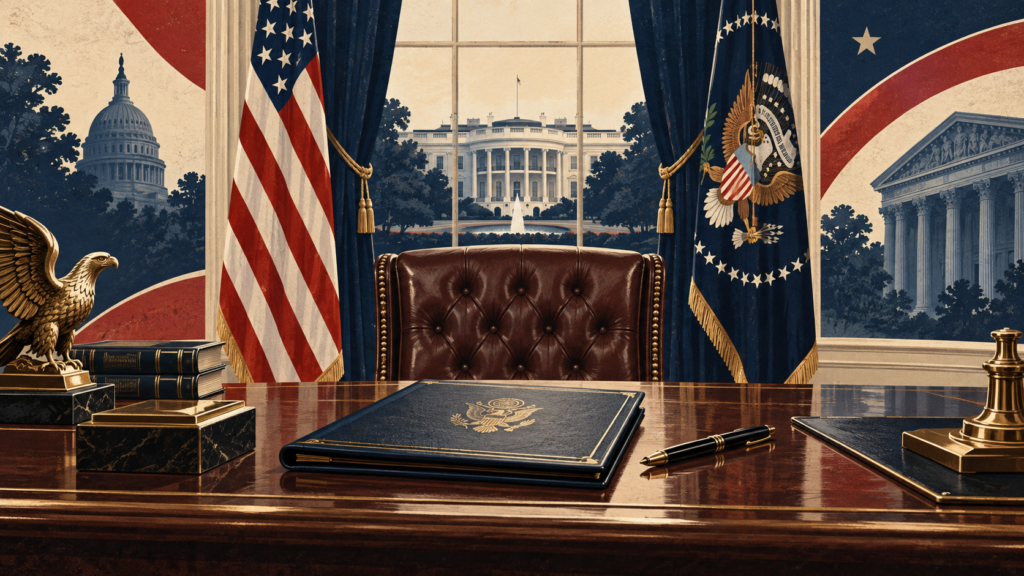 Prezydent USA: kompetencje, ograniczenia i rola w systemie władzy — ilustracja