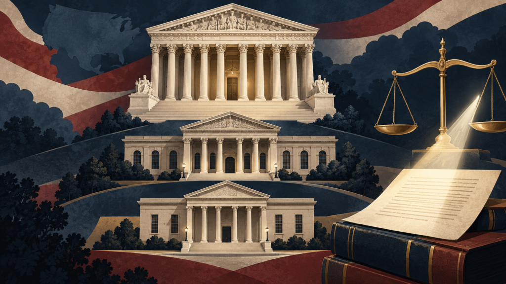 Sądy federalne USA i Sąd Najwyższy: jak działa system — ilustracja