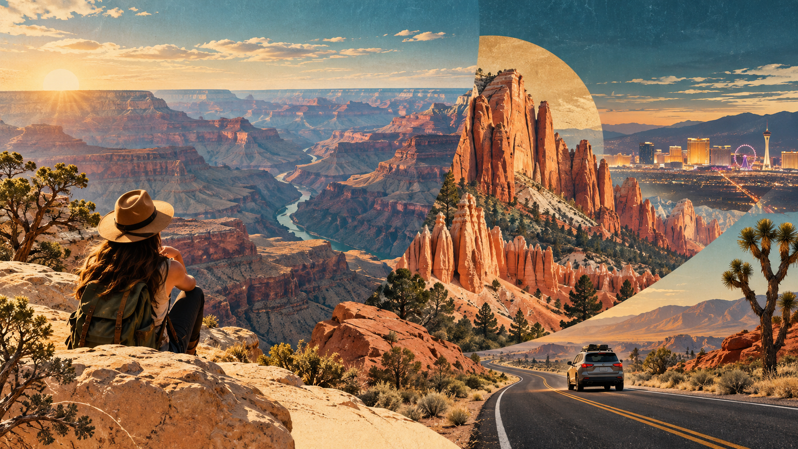 Południowy zachód USA: Grand Canyon, Utah i Las Vegas — ilustracja