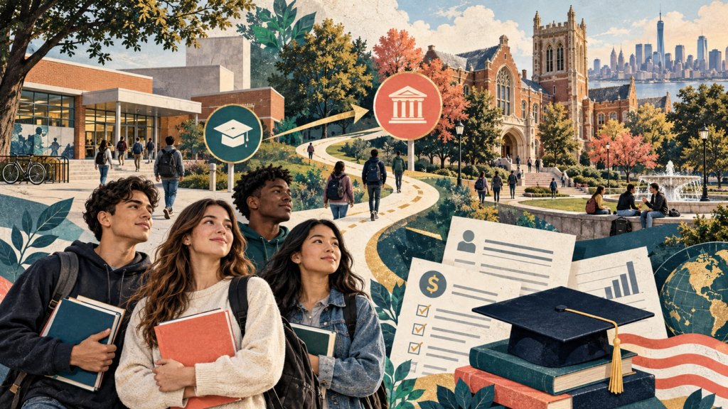 Studia w USA: college, university, koszty i FAFSA — ilustracja