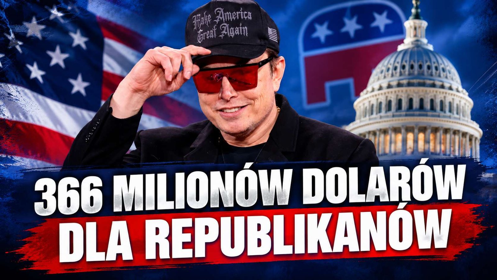 366 MILIONÓW DOLARÓW! ELON MUSK POMPUJE OGROMNE PIENIĄDZE W KAMPANIĘ REPUBLIKANÓW!
