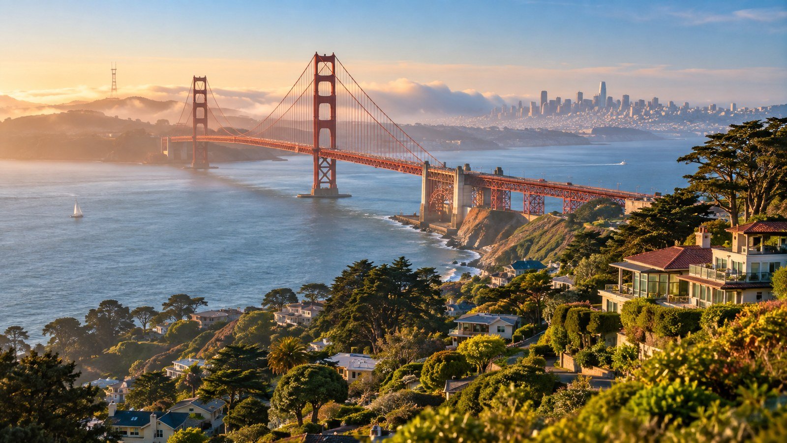San Francisco – Golden Gate, wzgórza i zatoka