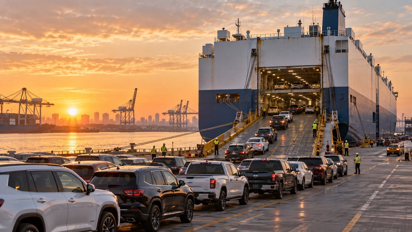 Transport auta z USA – statek, port i droga do Polski
