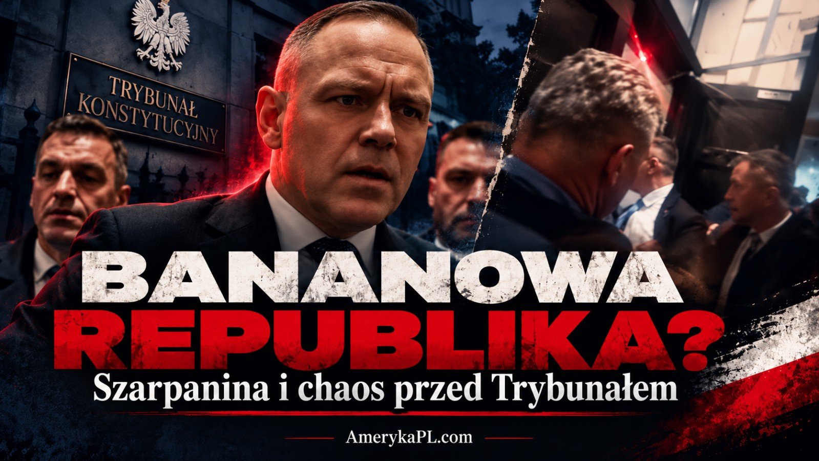 Bananowa republika Tuska? Policja przed Trybunałem, prezydent Nawrocki przepychany przy wejściu. Nawet prawnicy biją na alarm