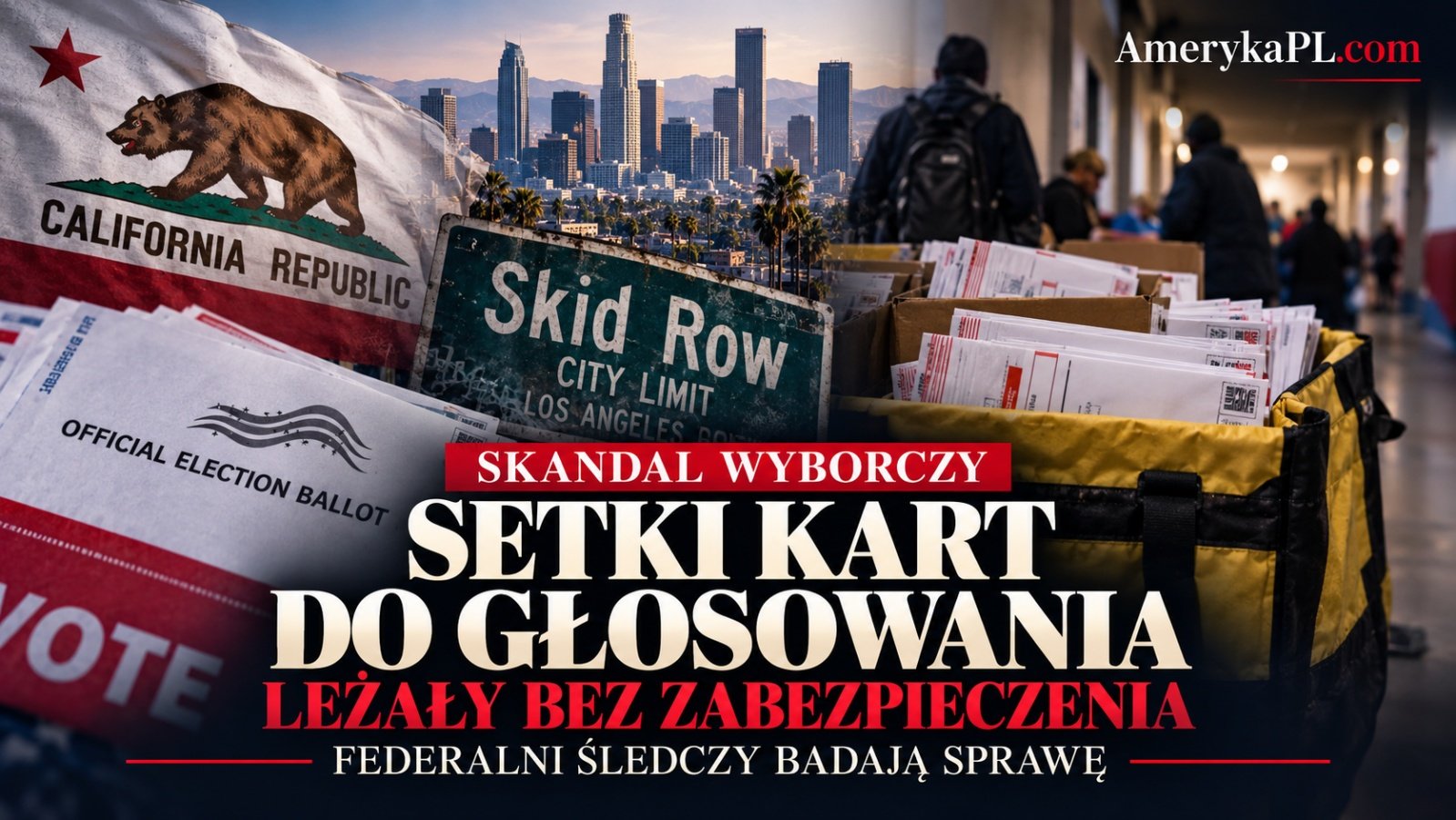 Skandal wyborczy w Kalifornii? Setki kart do głosowania leżały bez zabezpieczenia