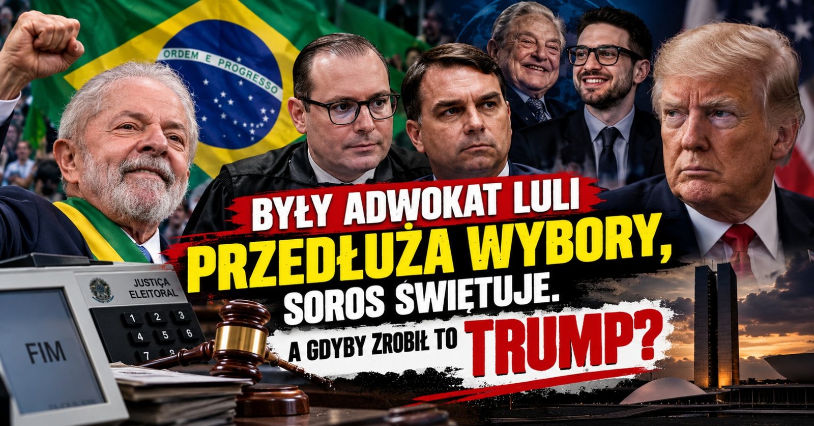 Były adwokat Luli przedłuża wybory, Soros świętuje. A gdyby zrobił to Trump?